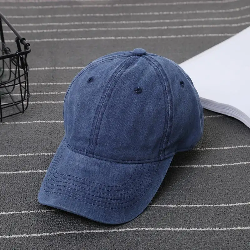 

Baseball Cap Men's Curved Brimmed Peaked Cap Women's Washed Denim Peaked Cap Printing Tide Hat Sunshade Hat