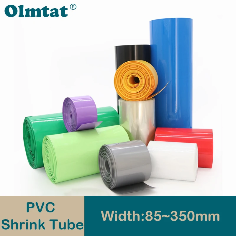 

Width 85mm ~ 350mm 18650 Lithium Battery Heat Shrink Tube Wrap Cover Skin PVC Shrinkable Tubing Film Sleeves Insulation Sheath