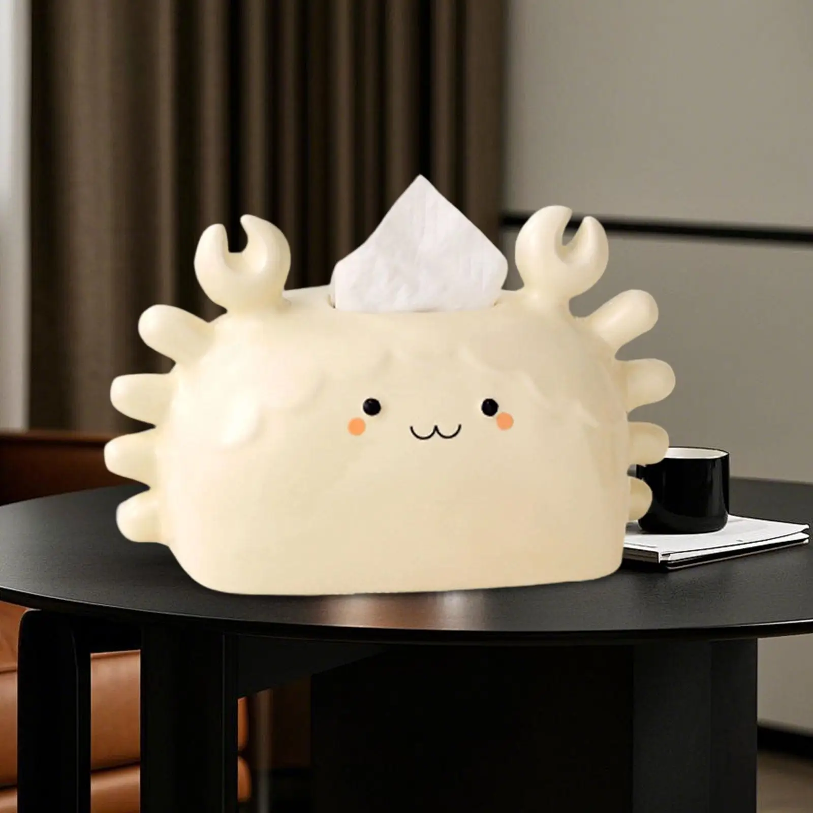

Ceramic Tissue Box Convenience Canister for Countertop Study Room Cabinet