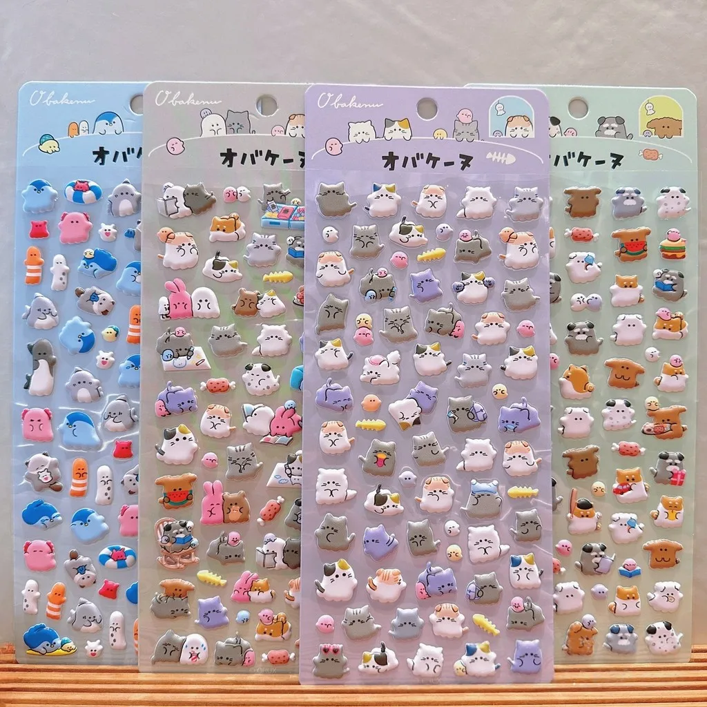 

Набор из 4 упаковок забавных 3D-наклеек с животными из ЭВА - милые мультяшные украшения для дневников, рюкзаков и поделок. Магазин наклеек BulingBulingStickers.