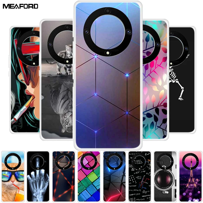 Phone Cover For Honor Magic5 Lite 5G Case Fashion Soft TPU Silicone Protective Cool Coque for Huawei Honor Magic 5 Lite 2023 Cat