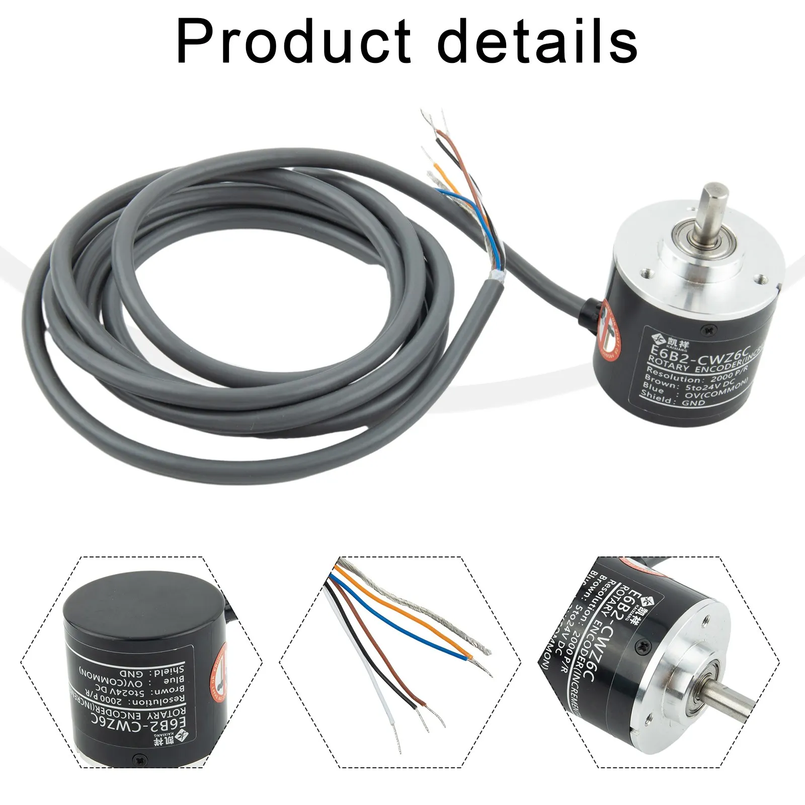 Rotary Encoder E6B2-CWZ6C100 200 For 360 400 500 600 1000 1024 2000P/R 5v Encoder Electrical Equipment Supplies Instrument Parts