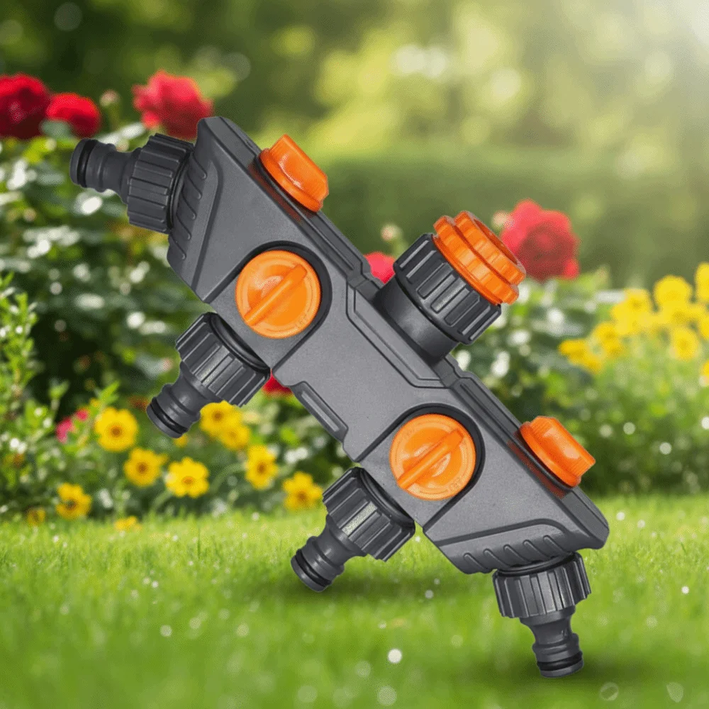 

Четыре независимых переключателя, переключатель шланга, разъем для шланга, переключатель для крана, четырехходовой клапан, разъем для шланга, разветвитель труб