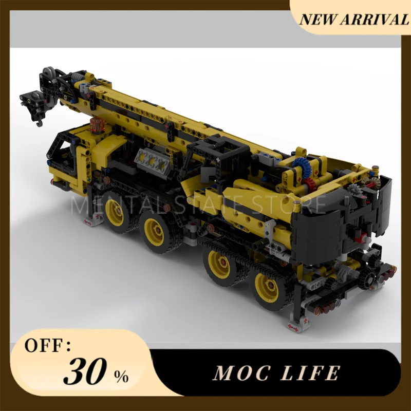 NEW 1432PCS Customized MOC Playable Crane Blocks Technology Bricks DIY Creative Assembly Education Toys Holiday Gifts