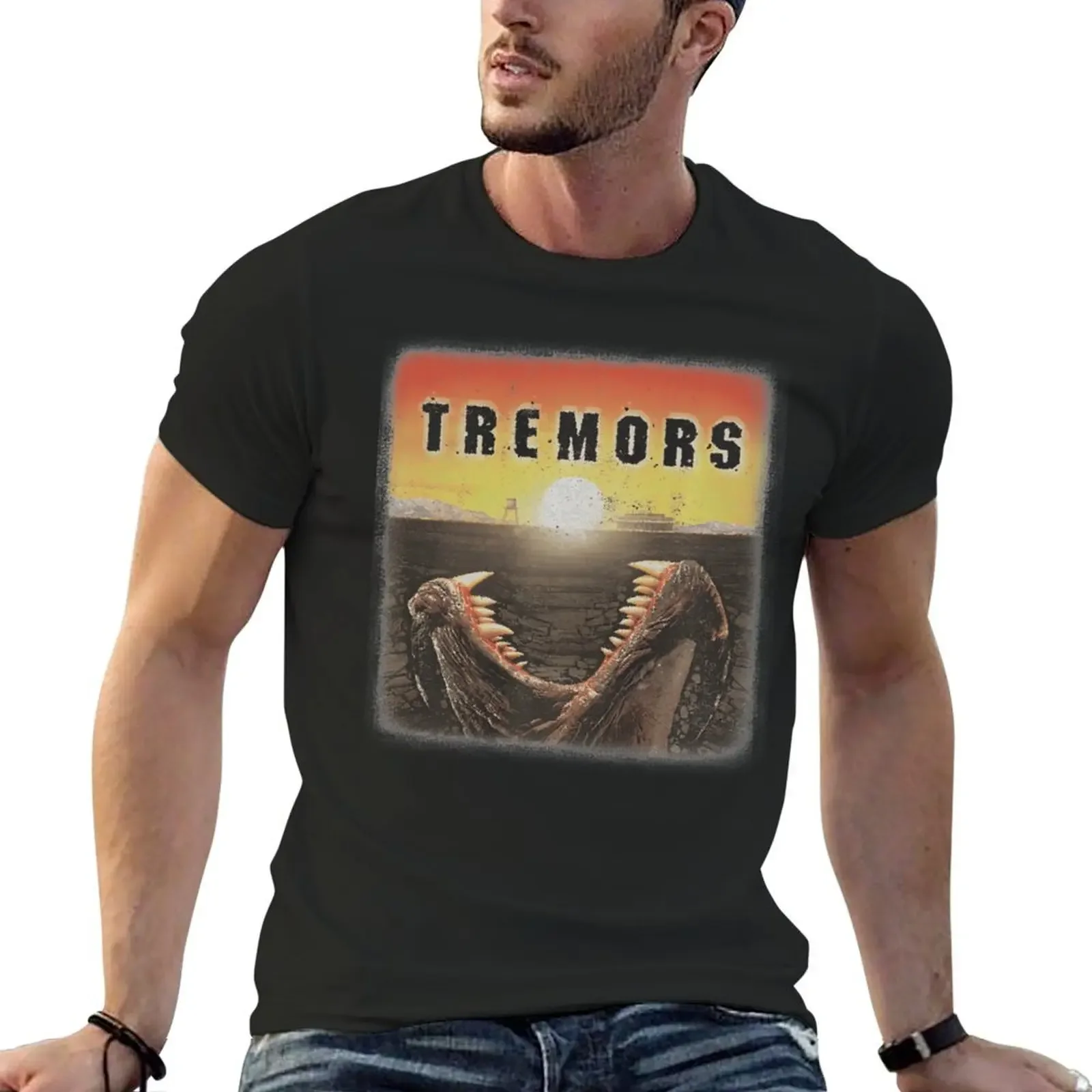 Tremors Distressed Mover T-Shirt Blouse aesthetic clothes anime t shirts men clothes