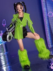 K-PoP Clothes Girls runway fashion fashion children model costume set high-end children jazz dance dress girls cool autumn