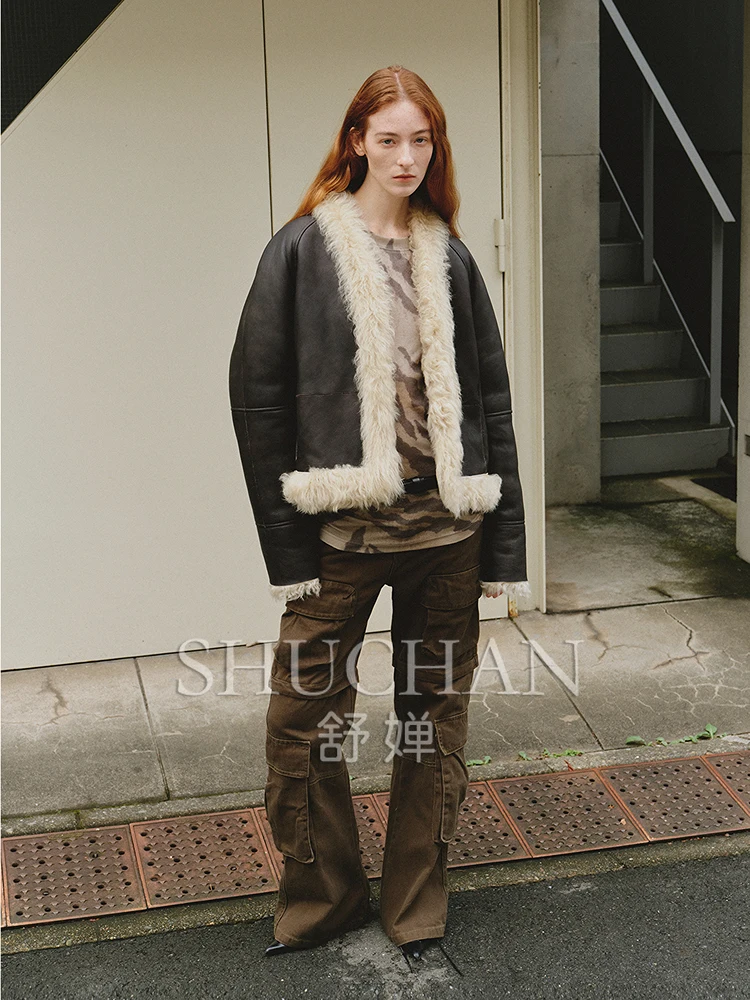 

2024 Double Sided Wear Thick Winter Jacket Women Importing Tuscany Double-faced Fur Casaco De Frio Feminino Inverno