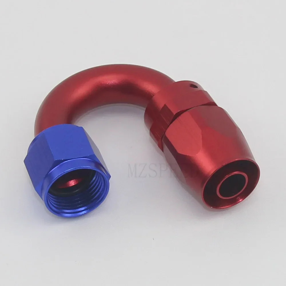 

1PCS/LOT AN10 Pipe joints Aluminum 180 Degree Swivel Oil/Fuel Fitting Adaptor Oil cooler hose fitting AN10-180A