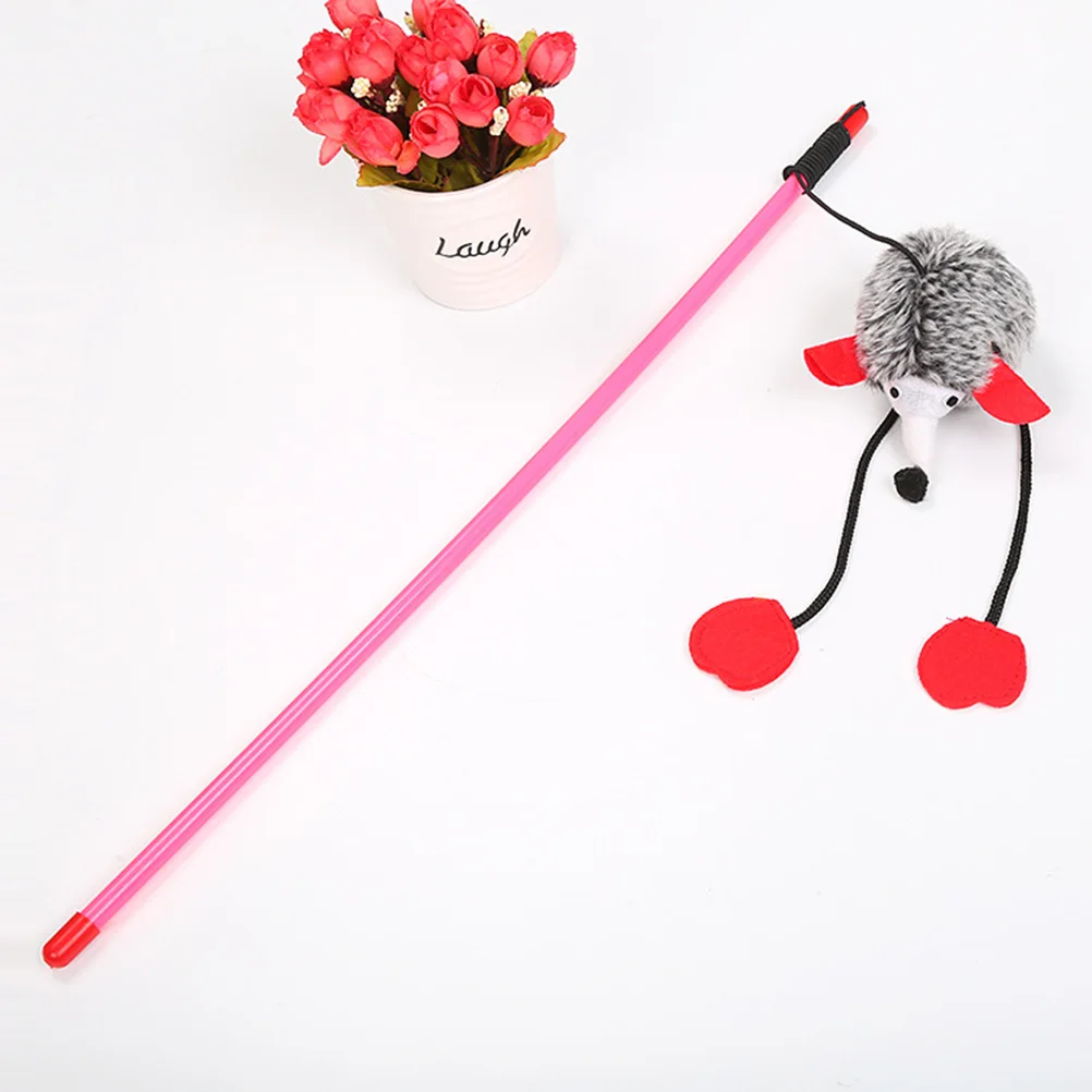 

Premium Cat Interactive Teaser Stick Mice Cat Training Tool Cat Playmate