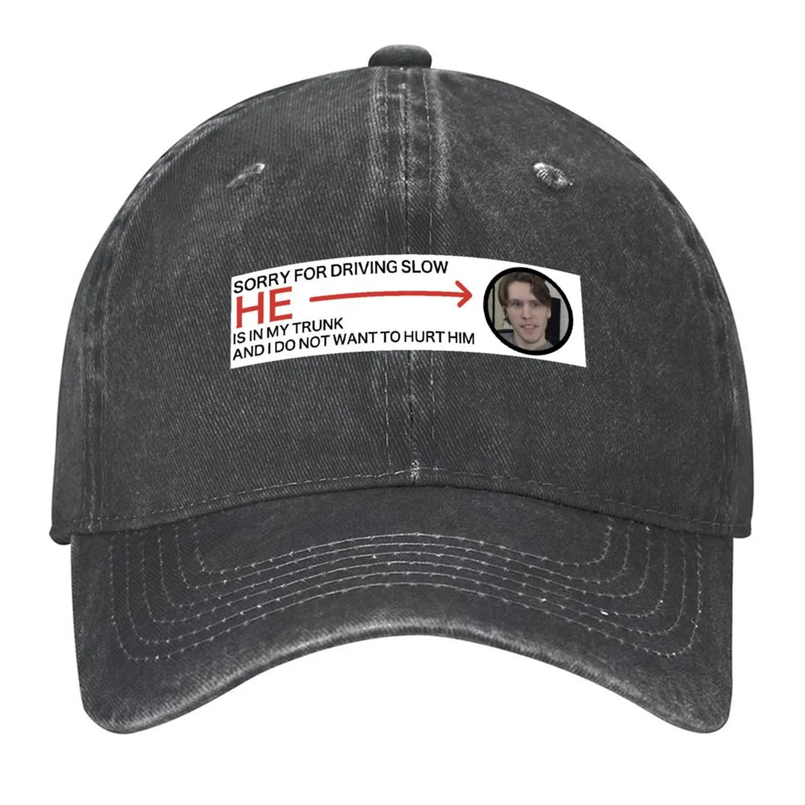 

jerma is in my trunk bumper sticker Baseball Cap Unique hats Hip Hop Luxury Hat Anime Hat Women's Hats 2025 Men's