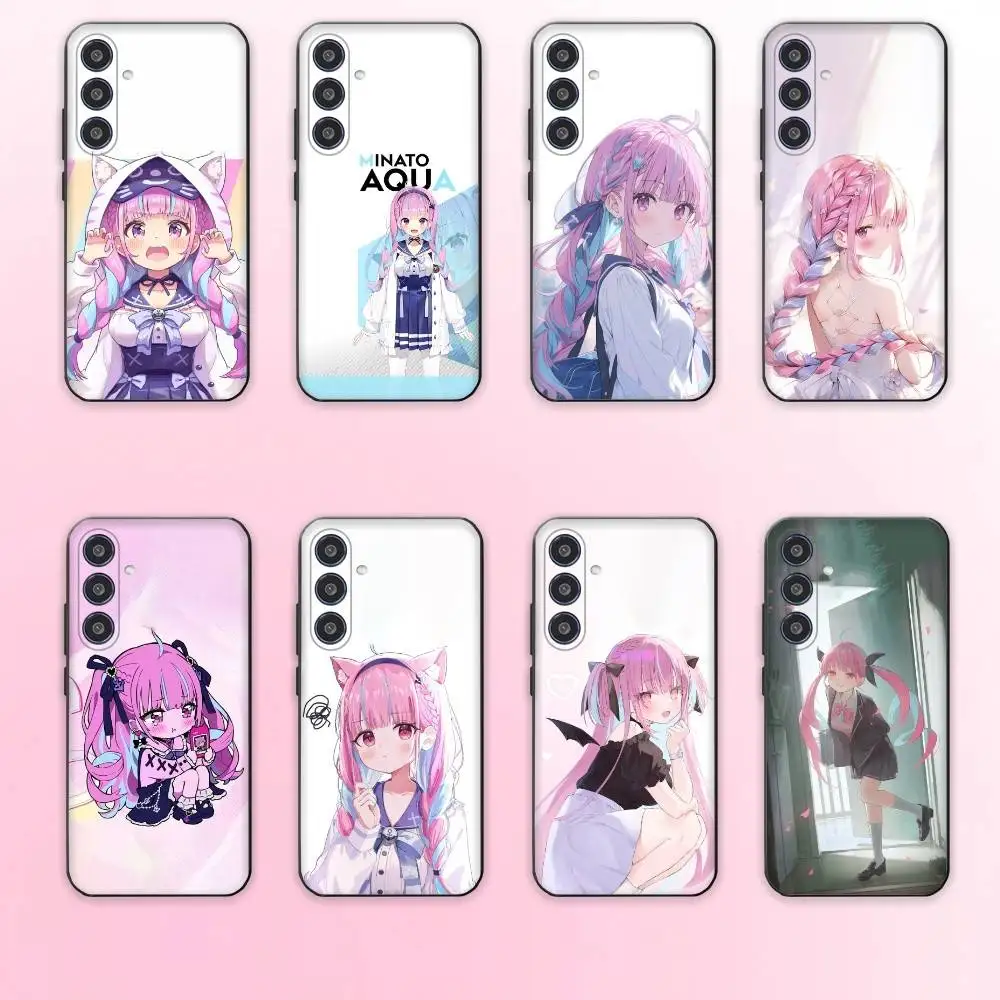 

M-Minato Aqua Phone Case For Samsung Galaxy A73,A72,A71,A70,A53,A52,A51,Others Soft Black Cover