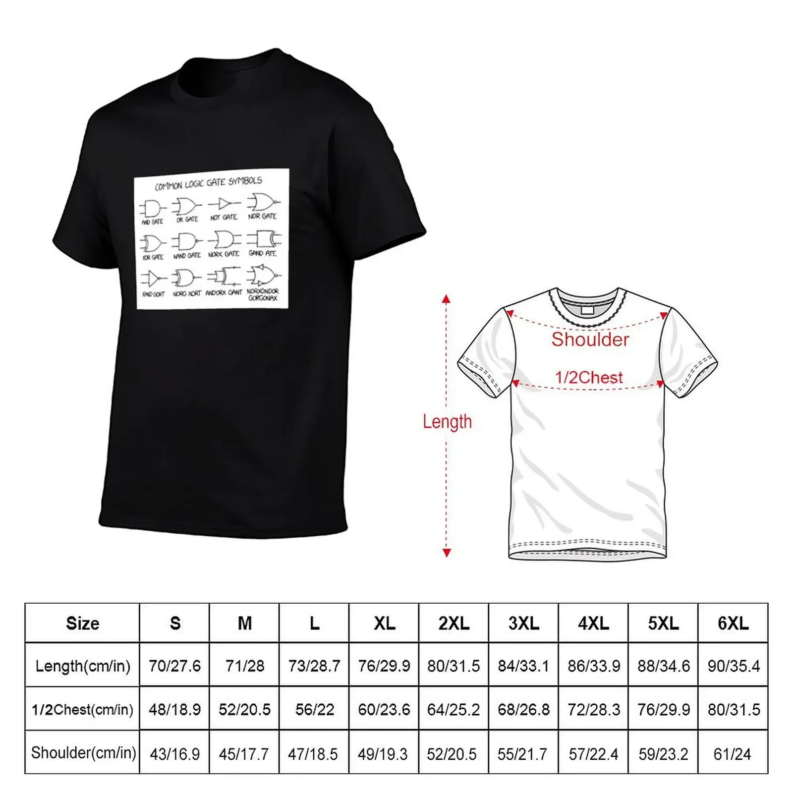 Logic Gates T-Shirt heavyweights shirts graphic tee t shirt for men