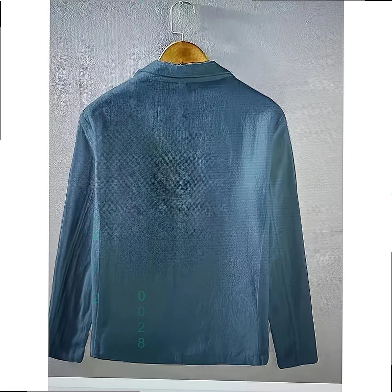 Mens Blazer Casual Linen Cotton Jacket Single Breasted Blazers Suit Coats Spring Summer Tops
