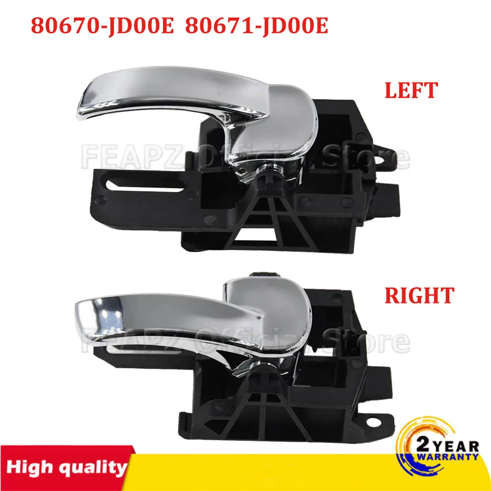 Car Interior Door Handle ( Left or Right ) 80670-JD00E 80671-JD00E For Nissan Qashqai 2007 2008 2009 2010 2011 2012 2013