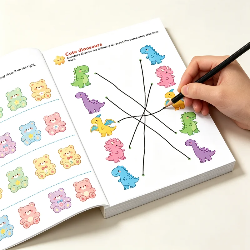 Children's Pairing and Logic Workbooks Set: 2 Books — Find the Same, Shadow Matching