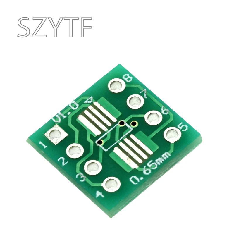50pcs/bag Adapter plate SOP8 SSOP8 TSSOP8 SMD to DIP  0.65 / 1.27mm pitch