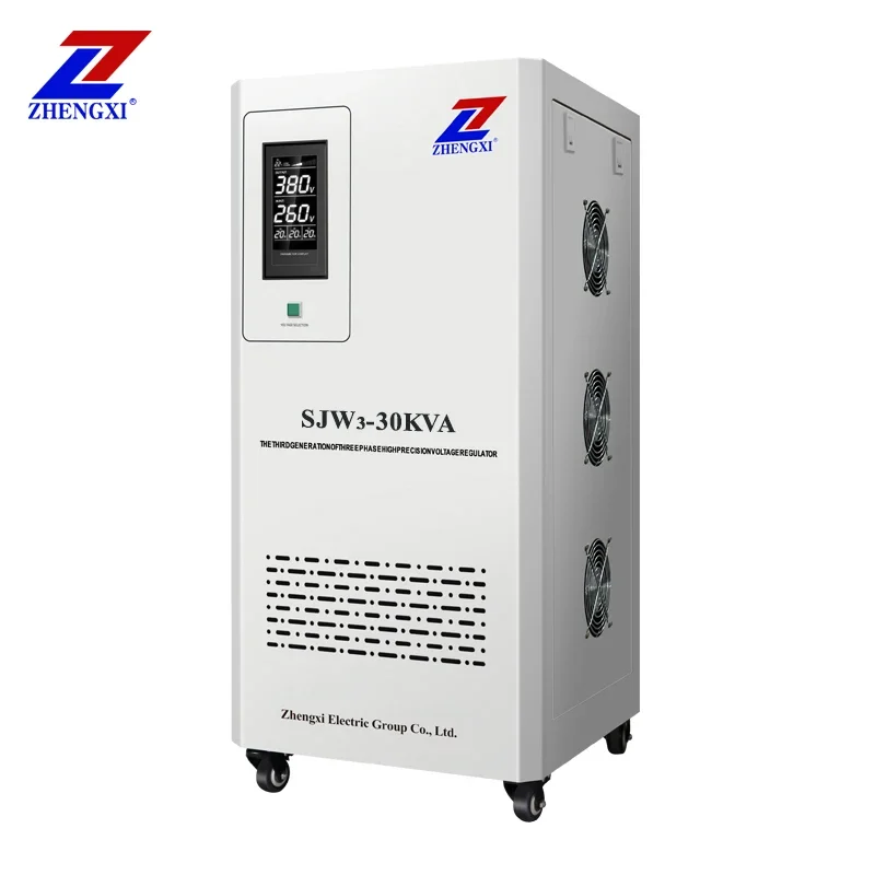 ZX SJW-30KVA 40KVA 3 three phase high accuracy automatic voltage stabilizer regulator 380V for offices machines