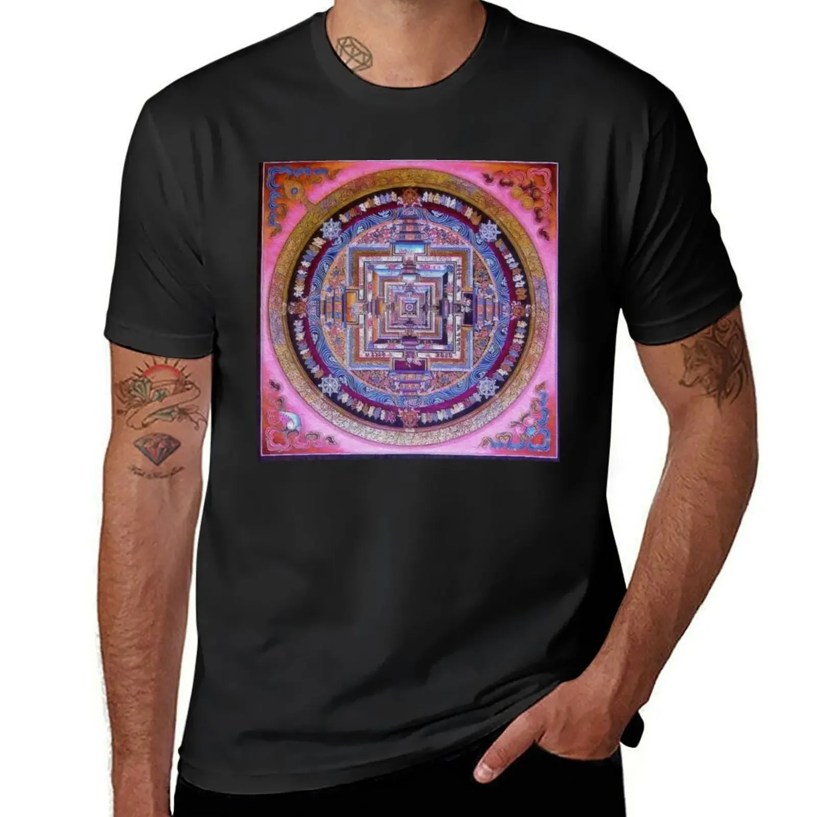 

Kalachakra Sera - Mandala T-Shirt quick drying customs design your own blanks customs men clothings