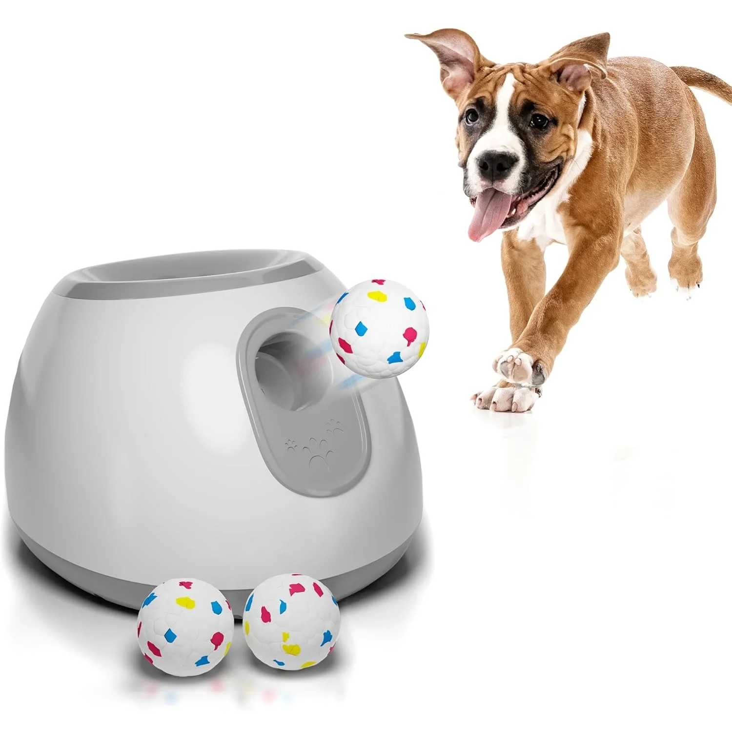 New Large Pet Automatic Ball Machine Launcher Remote Control Dognteractive with 3 Mini Balls Thrower Mental Training Dog Toys