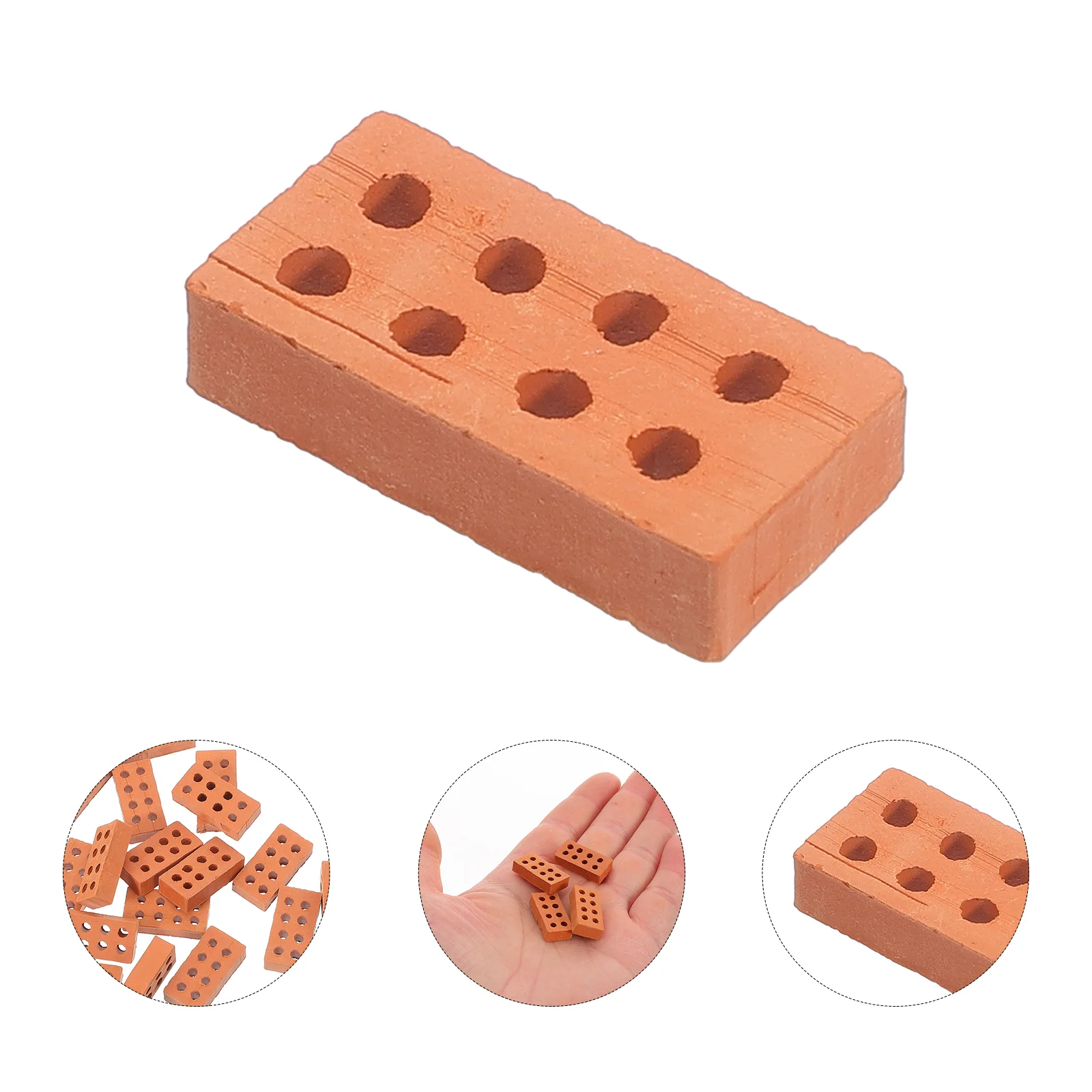 

50 Pcs Mini Bricks for Crafts Small Material 200X100X050CM Miniature Landscaping DIY Sand Table Models Simulation Child