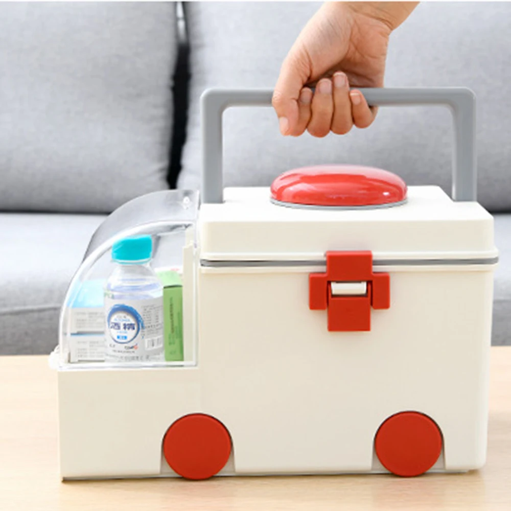 Foldable Medicine First Aid Home Storage Box Portable Medicine Box Large Ambulance Large Capacity Outdoor Pill Box