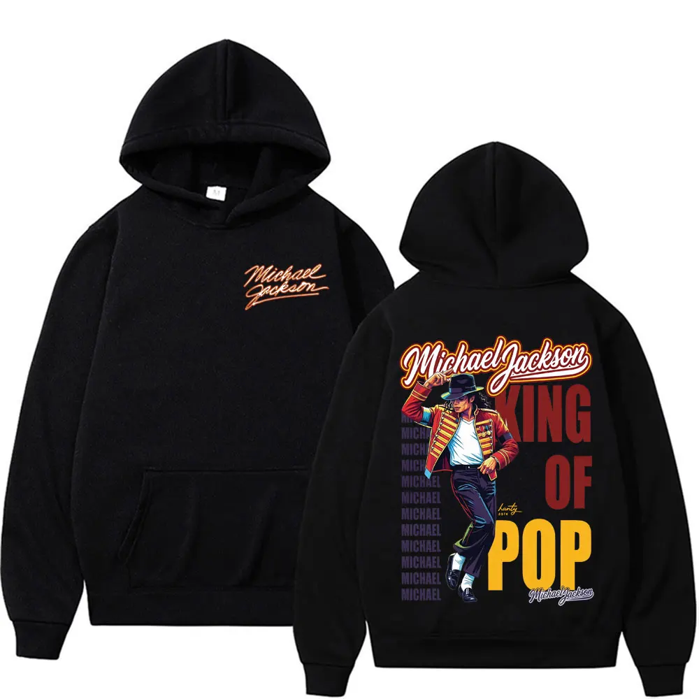 Michael Jackson King of Pop World Tour Print Sweatshirts Men's Clothing Harajuku Streetwear Hoodies Long Sleeve Oversized Hoodie