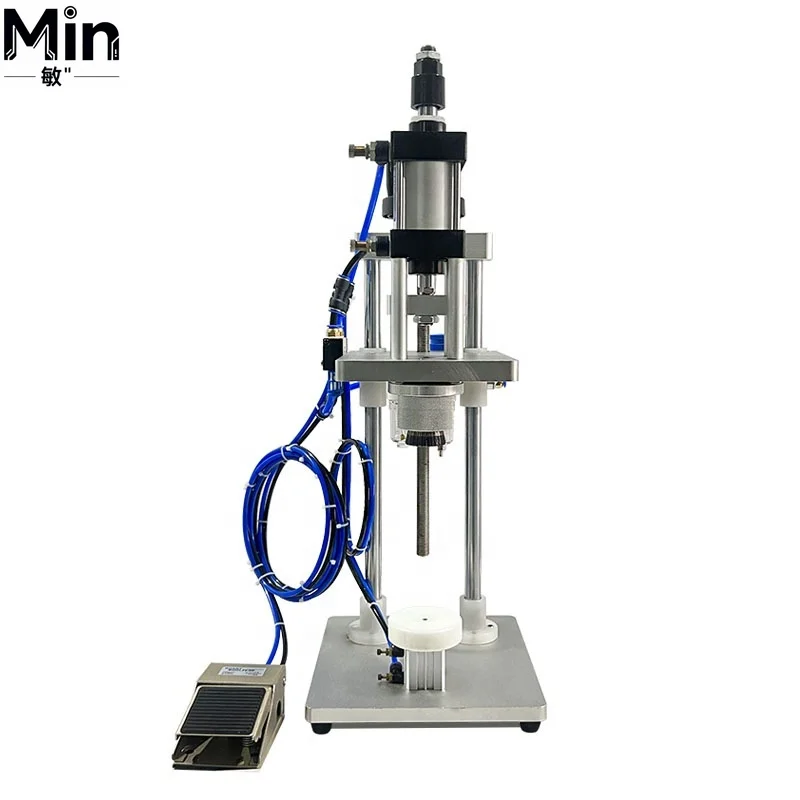 Semi Automatic Pneumatic Capping Machine Perfume Bottle Crimping Machine for Metal Cap Perfume Pump Sealing