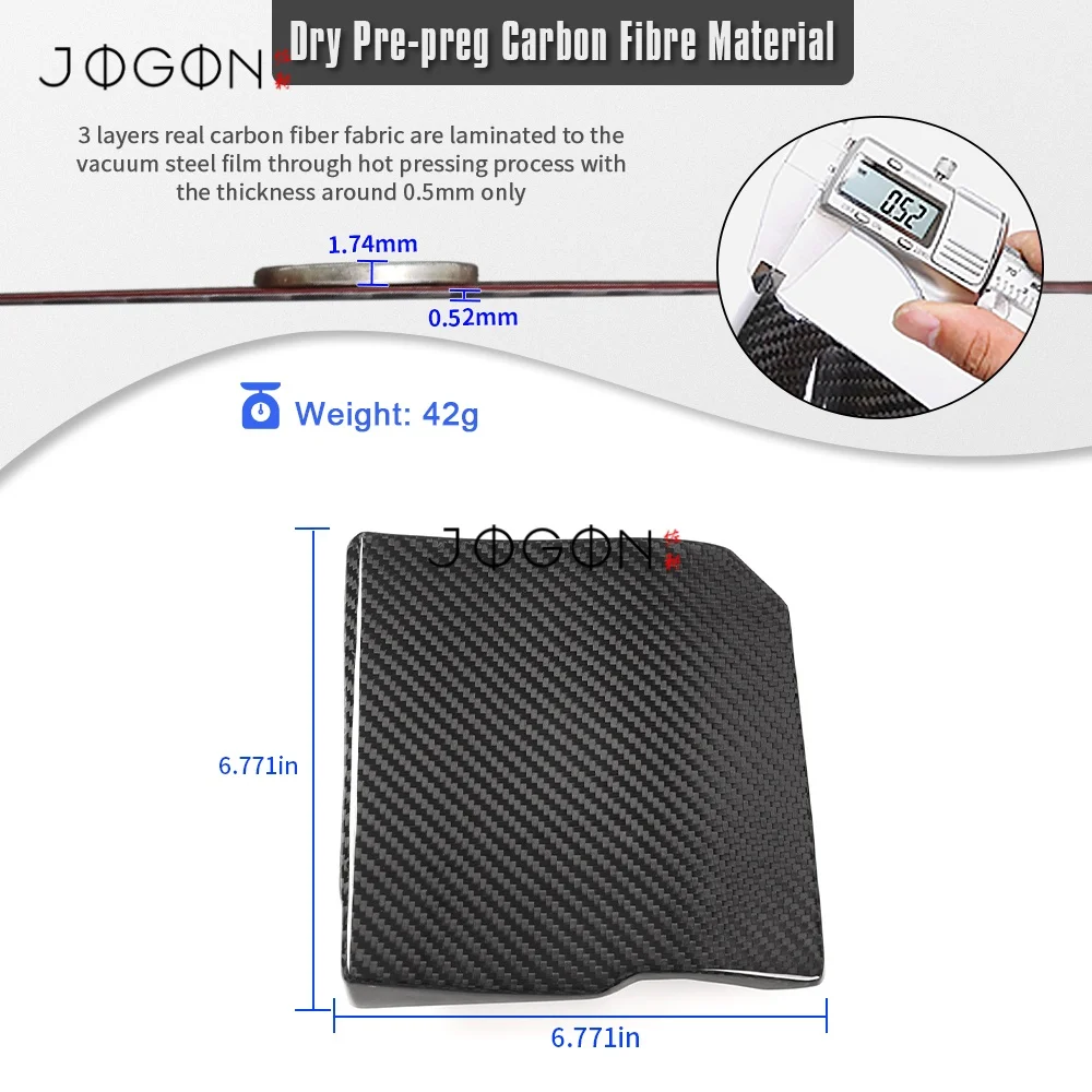 100% Real Carbon Fiber Car Interior Front Engine Fuse Box Battery Upper Protection Cover Trim For Toyota GR Yaris 2025 2026