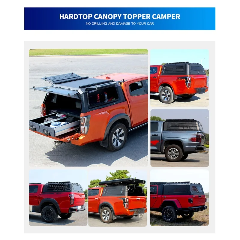 Hot Selling Heavy Duty Aluminum Hardshell Bed Cover Weatherproof Tuning Off-Road for Maverick/Ranger/Raptor/Tacoma/Tundra/1500