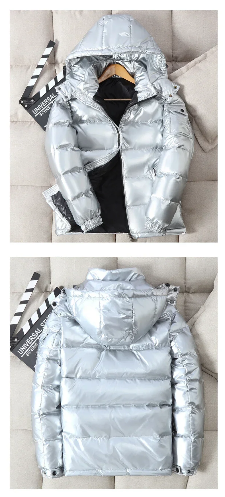 Men Windproof Down Jacket Down Jackets High Quality Coat Fashion Winter Warm Thick Brand Fashion Thickened Parkas Glossy Coats