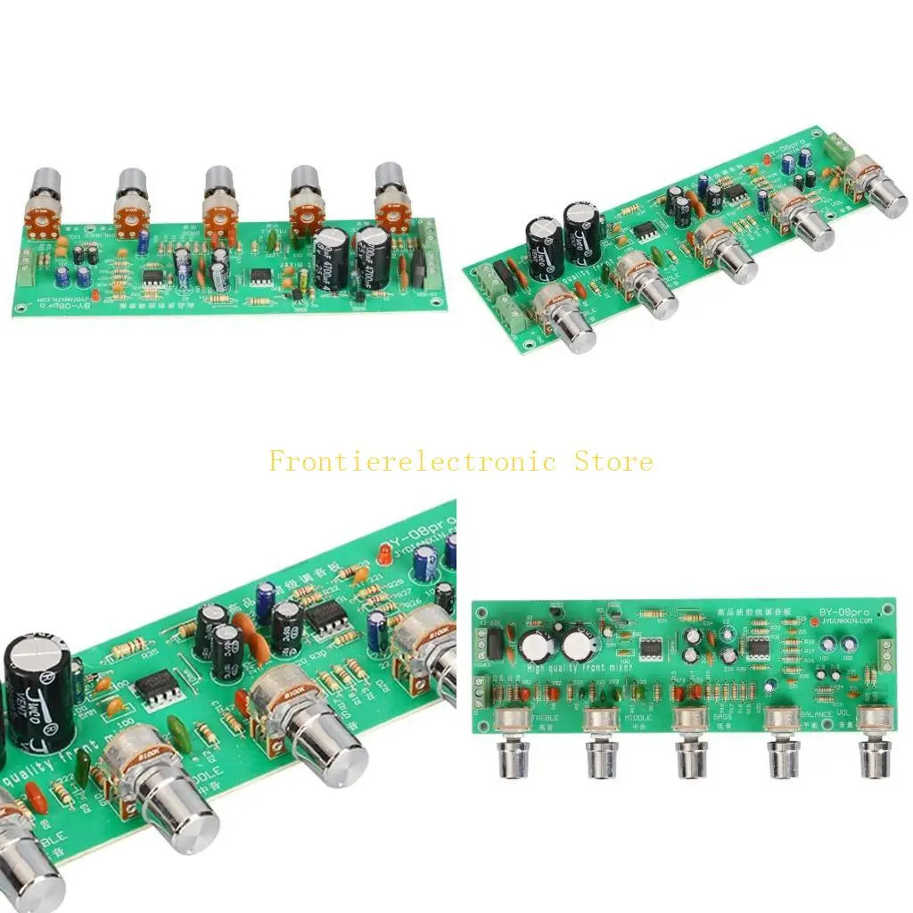 G8DB HIFI Preamplifier قبل مضخم باس Treble التوازن الحجم لوحة التحكم في الحجم 4558 OP AMP لعشاق DIY