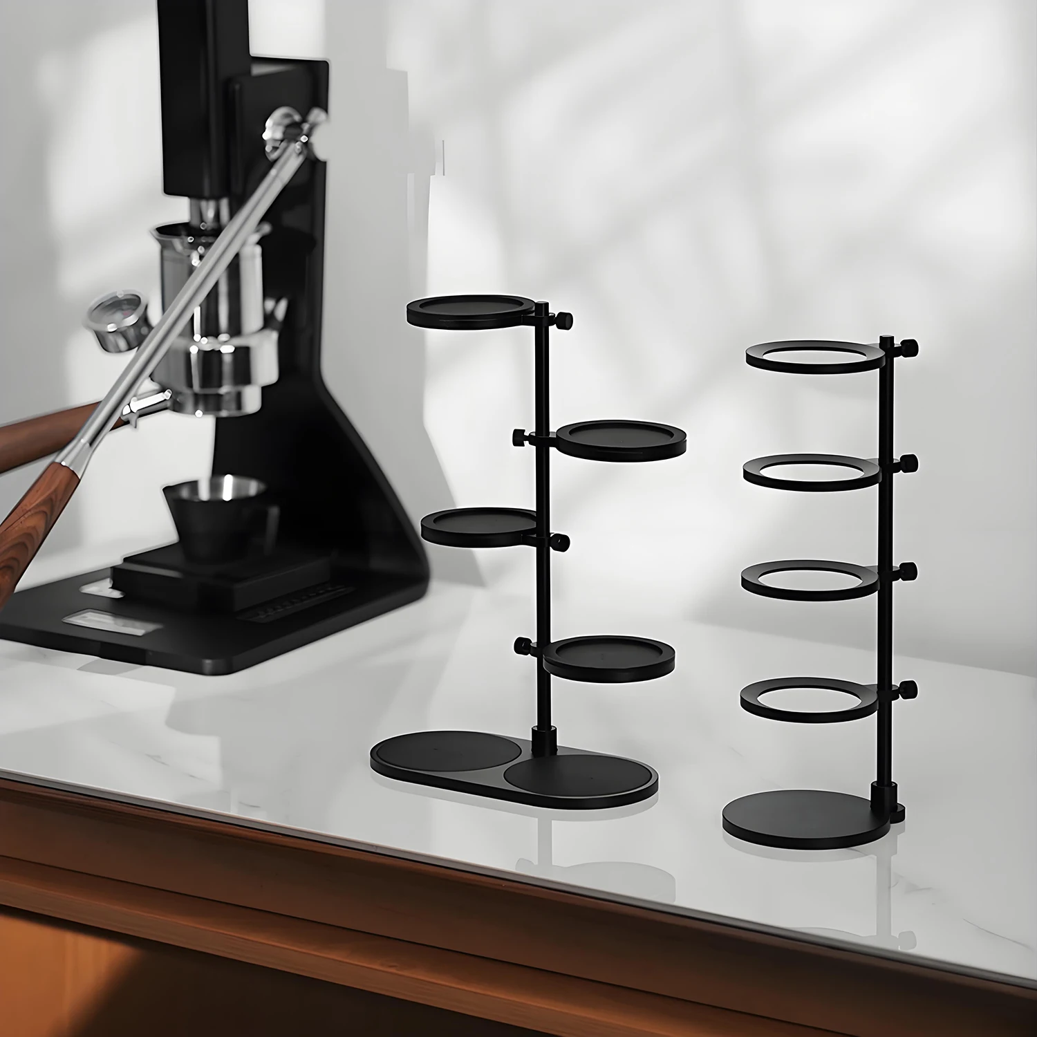 Espresso Tamping Station for 51mm /54mm/58mm Tamper Distributor WDT Tool Puck Screen Dosing Funnel,Tamper Holder Barista Coffee
