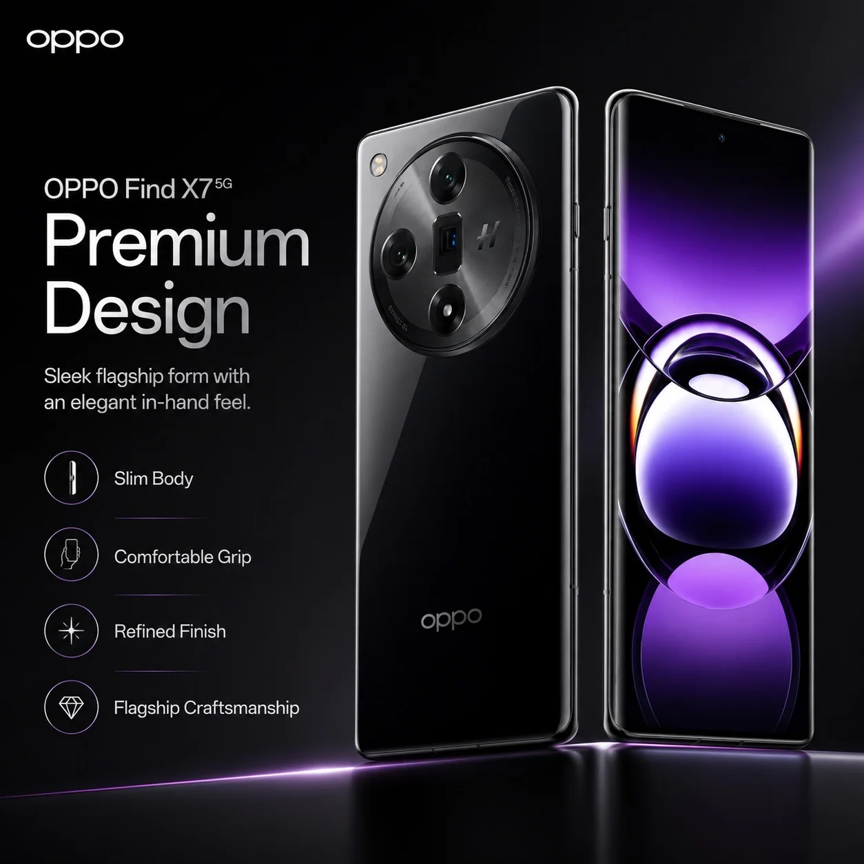 OPPO Find X7 5G 8GB+256GB Phone, 64MP Periscope Telephoto, 50MP AI Camera, 120Hz Display, 5000mAh Battery, 100W SUPERVOOC