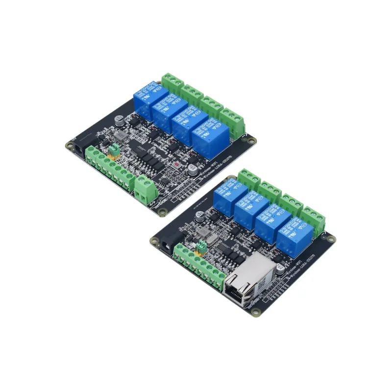 RJ45 485 RTU Modbus saída relé, 4-Way Switch entrada 4DI4DO Ethernet