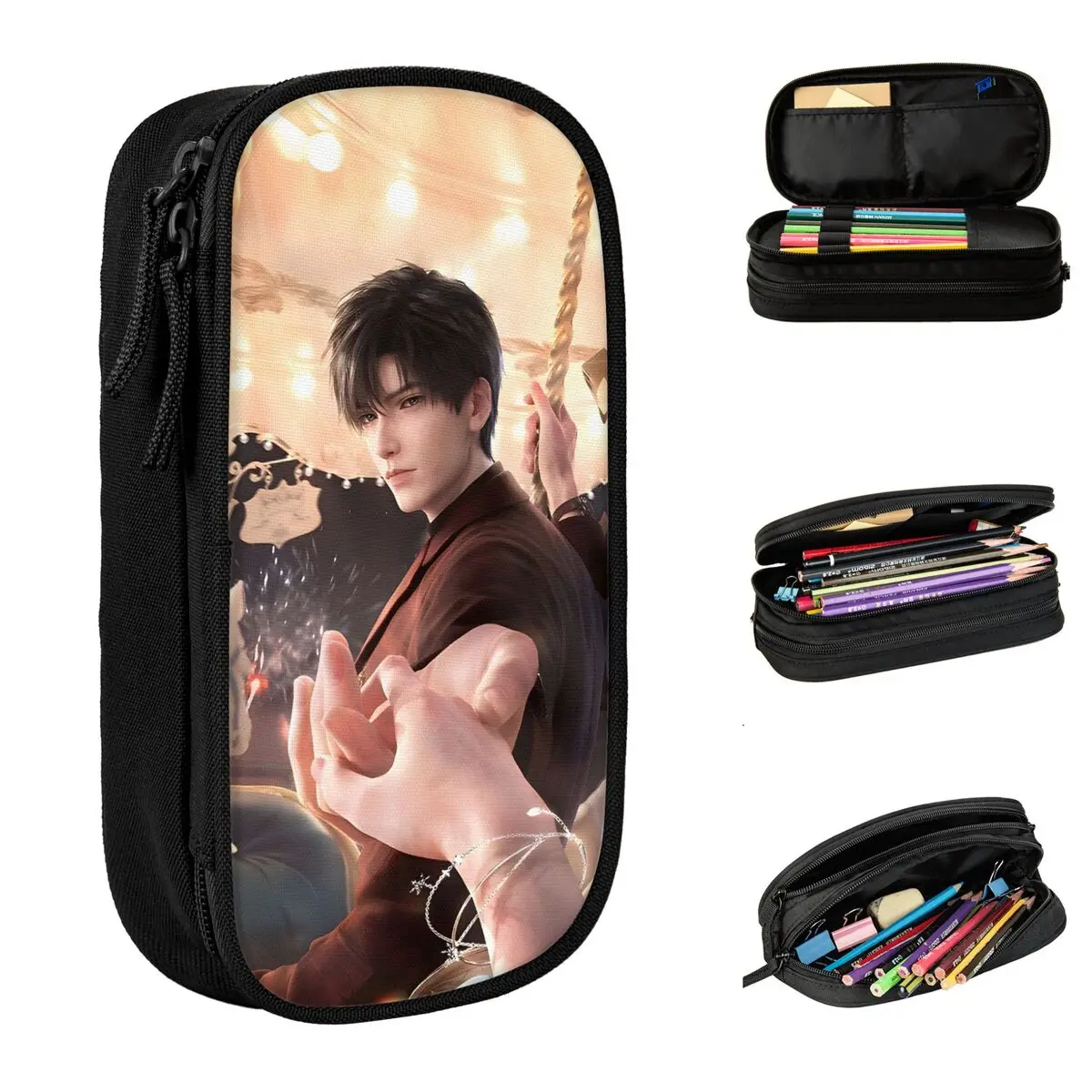 

Классический пенал Love And Deepspace Zayne, пеналы для студентов, большая вместительная сумка, офисные подарки, канцелярские принадлежности