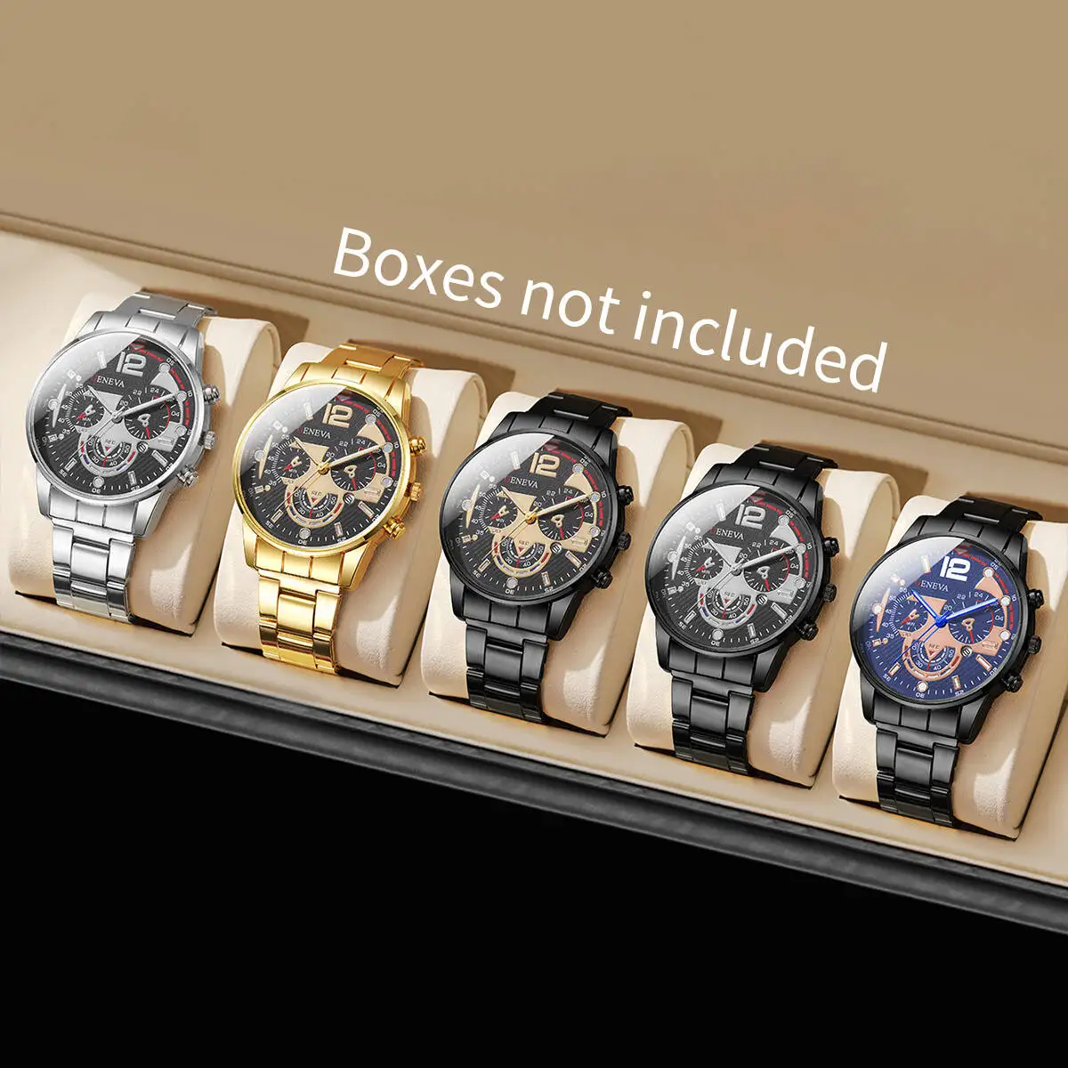 

5 шт. модные мужские деловые часы, комплект роскошных мужских аналоговых кварцевых часов Relogios Masculino (без коробки)