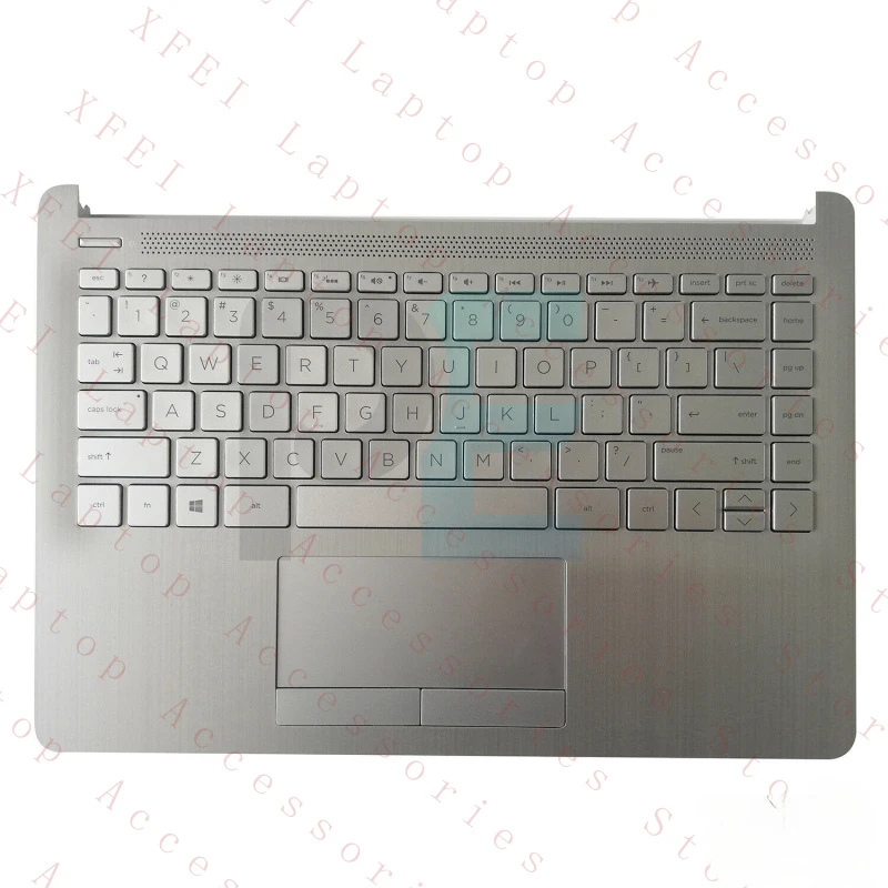 

C For HP Pavilion 14-CF Palmrest Non-Backlit Keyboard w/Touchpad Silver L48648-001