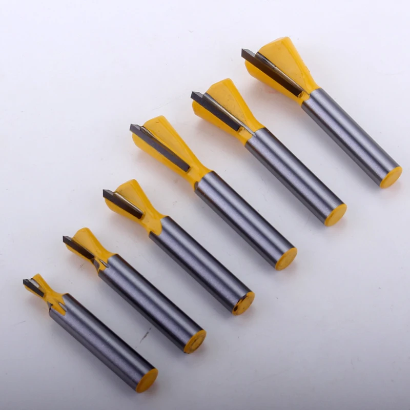 CHWJW 1PC 8mm Shank High Quality Industry Standard Dovetail Router Bit Cutter wood working