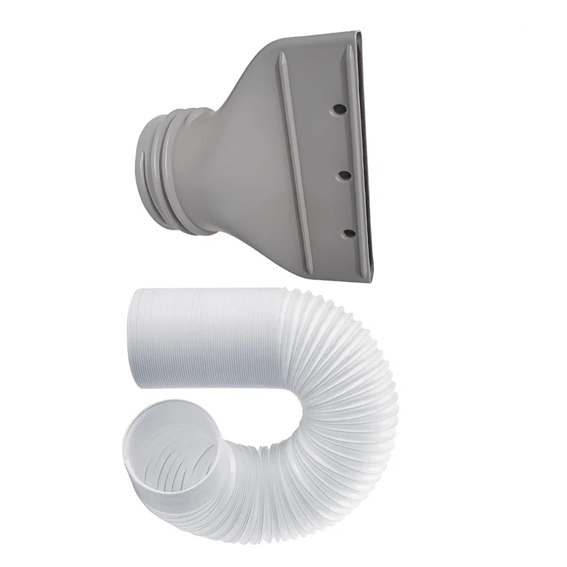 A74G-Flat Hose Adapter Window Vent Kit Air Conditioning Hose Connector Portable Ac Hose Coupler With Pipe