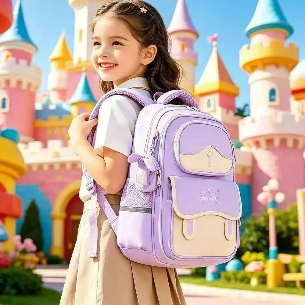 Sun Eight School Bag Boy Girl Primary Student Shoulder Orthopedic Backpack Large Capacity Light Water Proof Mochila Escolar