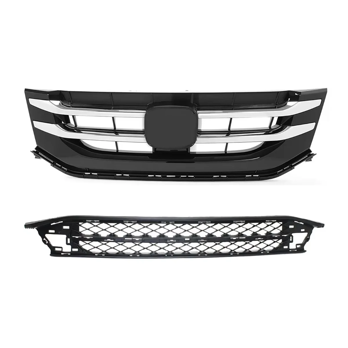 FOR Honda Odyssey 2014-2017 Front Upper Grille Lower Bumper Grille Kit Replacement OE  75101-TK8-A22  71102-TK8-A50