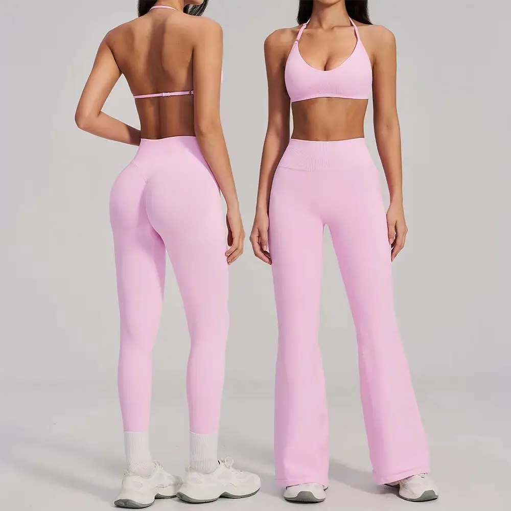 Seamless Yoga Set 2 Piece Women's Tracksuit Workout Sets Sportswear Gym Clothing Fitness Leggings Athletic Wear Set Sports Suits