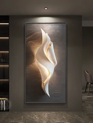 Modern Creative Abstract Mural Lighting Remote Dimming LED Wall Lamp Bedroom Study Living Room Entrance Staircase Wall Decoratio