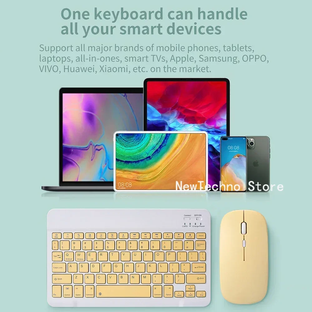 New Bluetooth Keyboard For iPad Xiaomi Samsung Huawei Phone Tablet Slim Mini Wireless Keyboard For Android IOS Windows