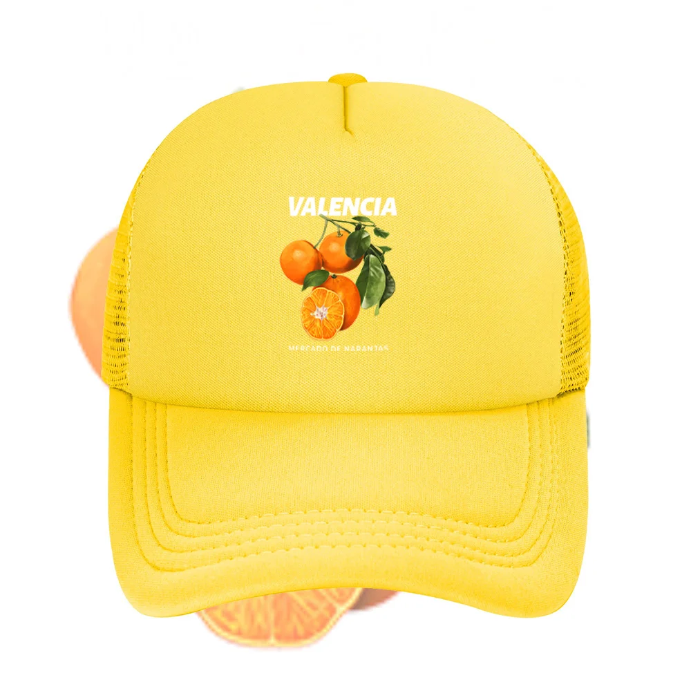 Gorra de béisbol con gráfico de anime de ramas de naranjas de Valencia en rodajas, para adultos, hombres y mujeres, deportes al aire libre