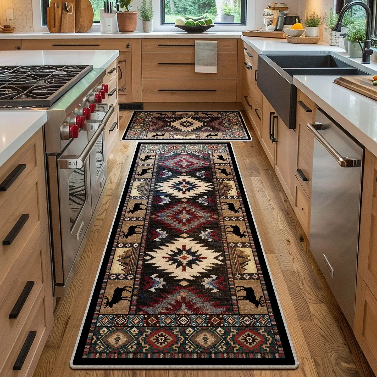 VIKAMA Simple Silica Mud Rug Water And Oil Absorbing Kitchen, Dining Room, Laundry Room Anti-Slip Floor Mat For Home Decoration