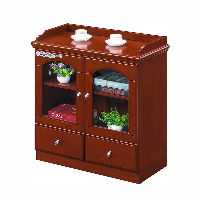 New Chinese Style Meeting Office Locker Large Tea Solid Wood Dining Side Cabinetn29