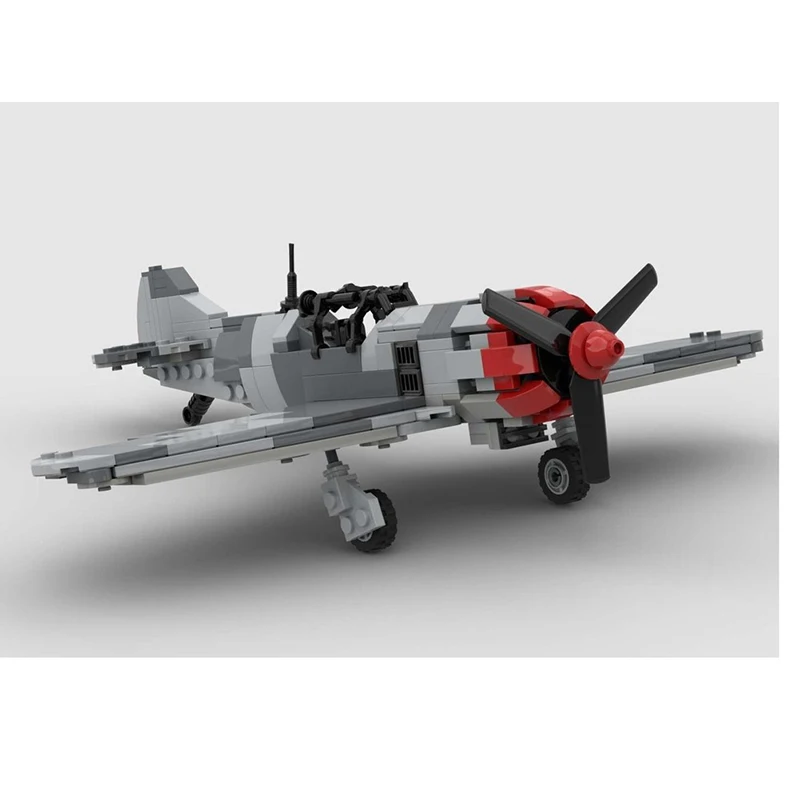 

330 pieces aircraft model MOC World War II fighter La-5F creative educational children's building blocks gift