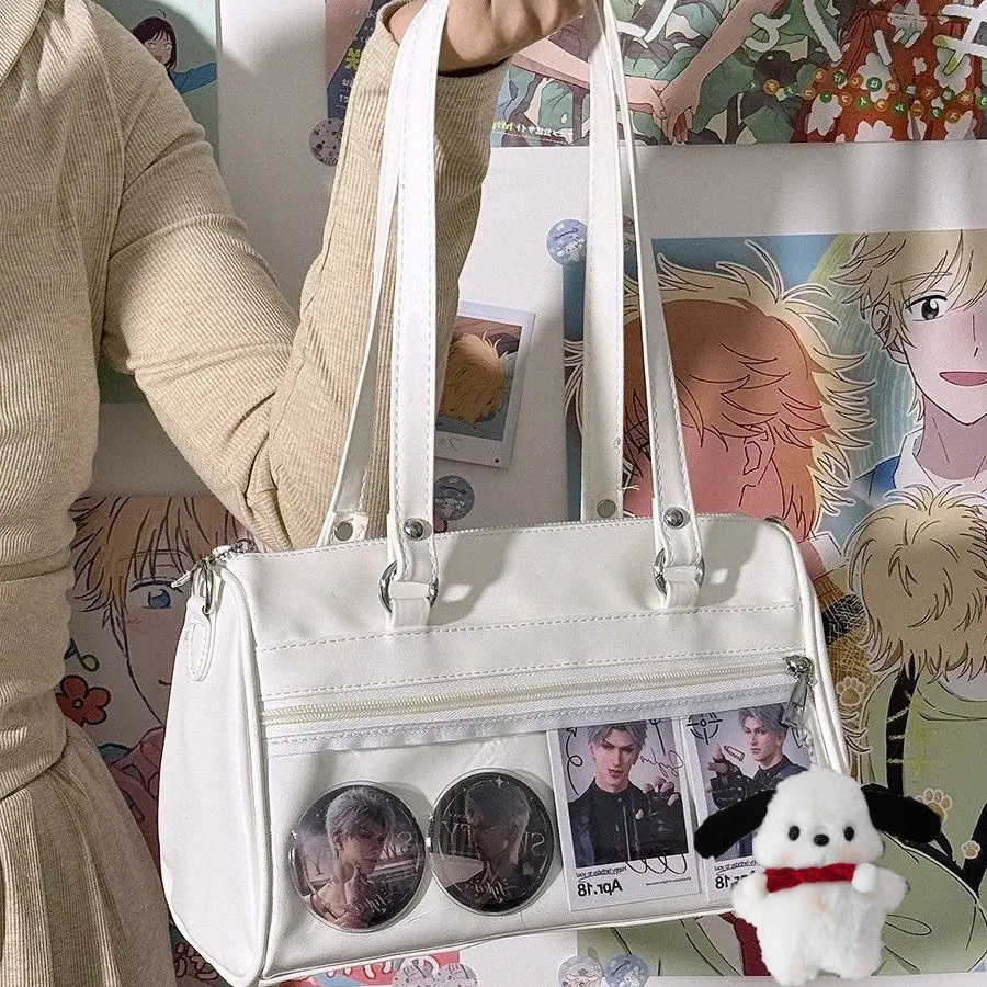 

Y2K Women Handbags Fashion 2025 New Designer Moto Style Underarm Shoulder Ita Bags Subculture JK Crossbody Bolso Mujer
