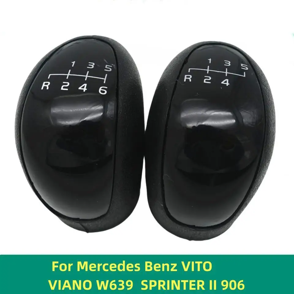 Black Manual Gear Shift Knob for Mercedes Benz VITO VIANO W639 (03-10)/ SPRINTER II 906 (06-13)/ VW / CRAFTER I 2E 2F (06-11)